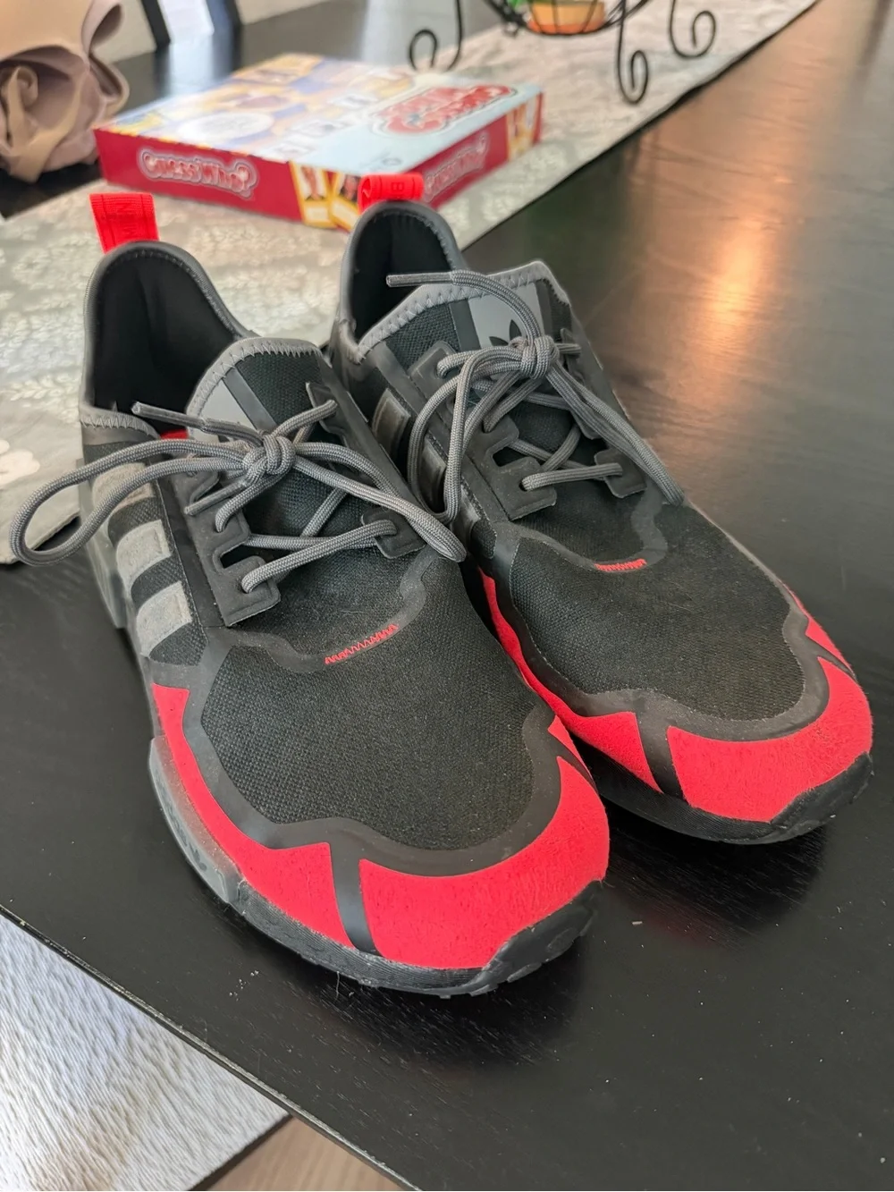 adidas Men’s Black & Orange Athletic Shoes with Grey Accents
